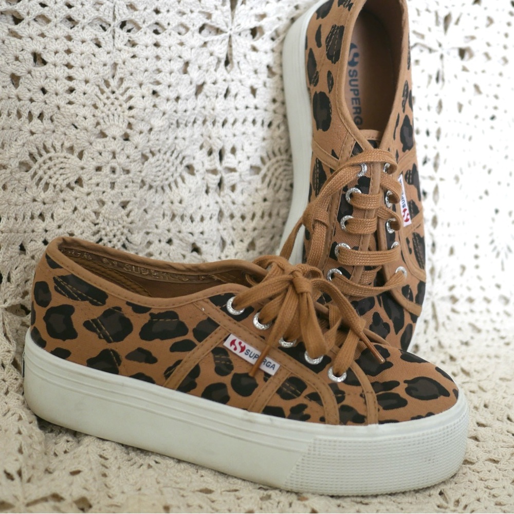 Cheetah Platform Superga Sneakers Size 36